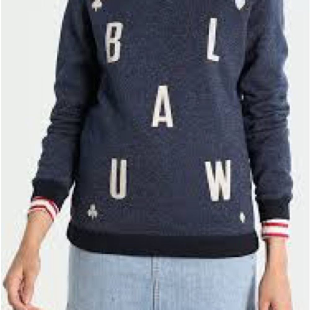 Scotch & Soda Amsterdam Blauw Logo Navy Sweatshirt size M - Picture 3 of 11